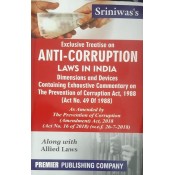 Premier Publishing Company's Exclusive Treatise On Anti Corruption Laws In India by S. K. P. Sriniwas